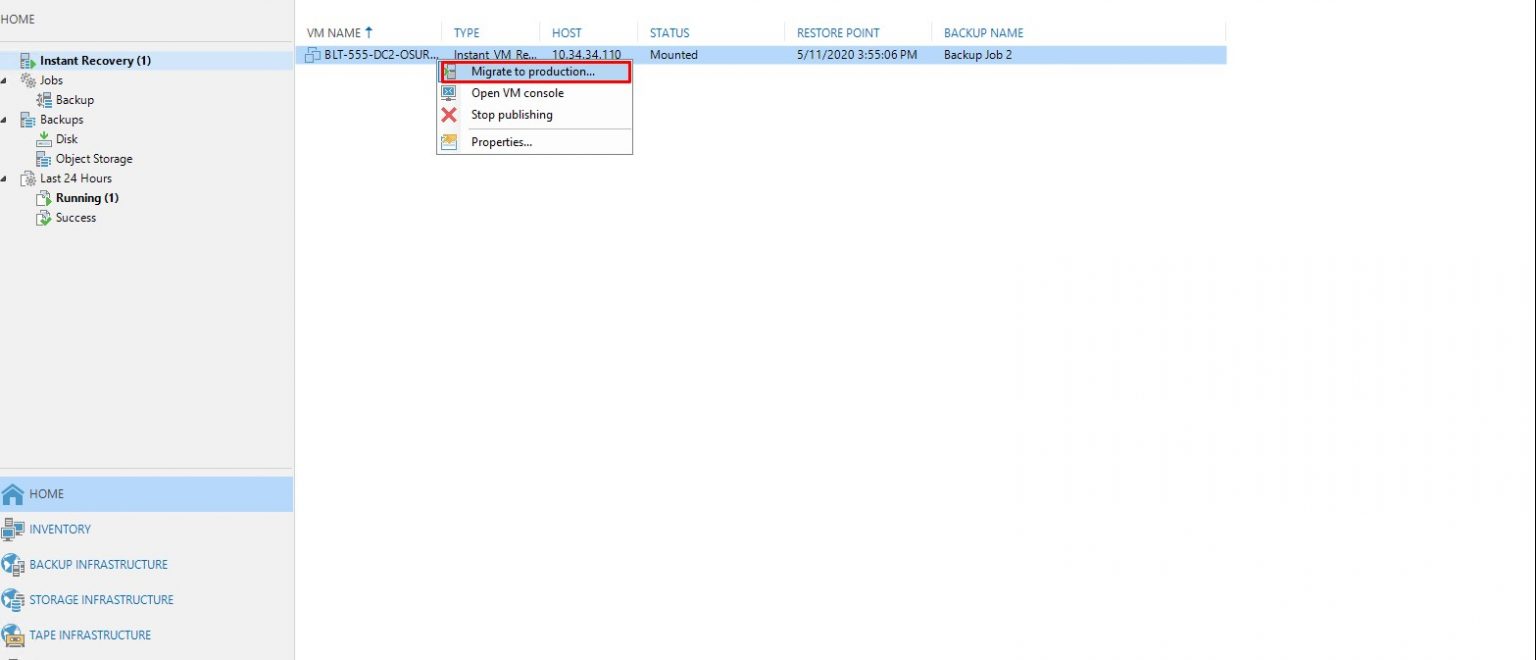 Veeam Backup&Replication Instant Vm Recovery OZAN SÜRER