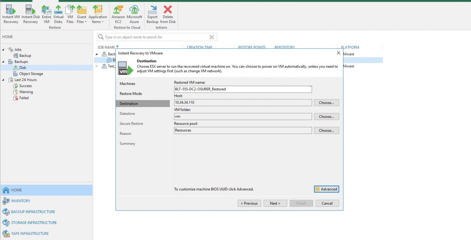 Veeam Backup&Replication Instant Vm Recovery OZAN SÜRER